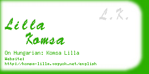 lilla komsa business card